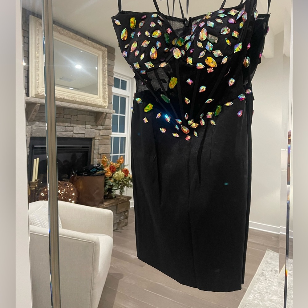 Max Duggal Black Homecoming Dress Size 6 Wore Once